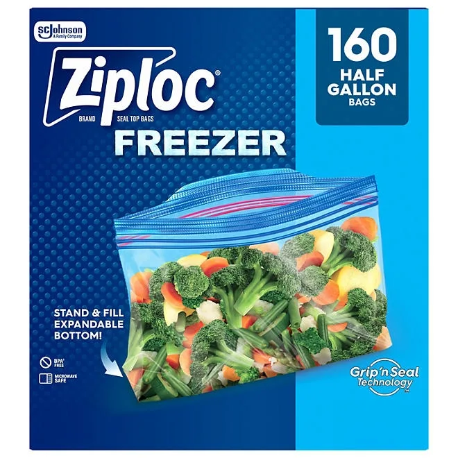Ziploc Half Gallon Freezer Bags, 160 ct. 2