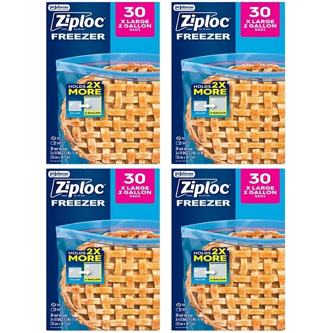 Ziploc 2-Gallon Seal Top Freezer Bags, 30 ct. 3