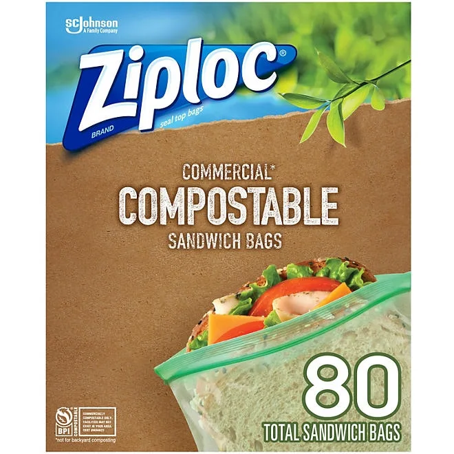 Ziploc Compostable Sandwich Bags, 80 ct. 2