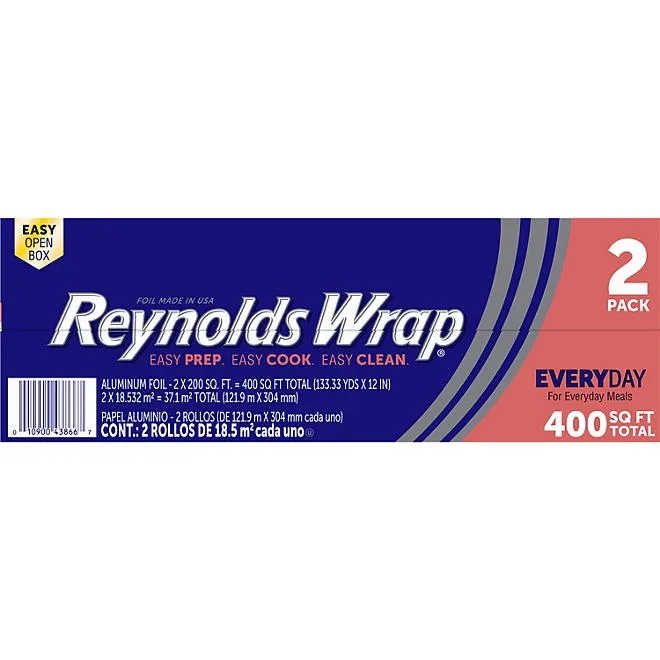 Reynolds Wrap Every Day 12" Aluminum Foil, 200 sq. ft., 2 pk. 2