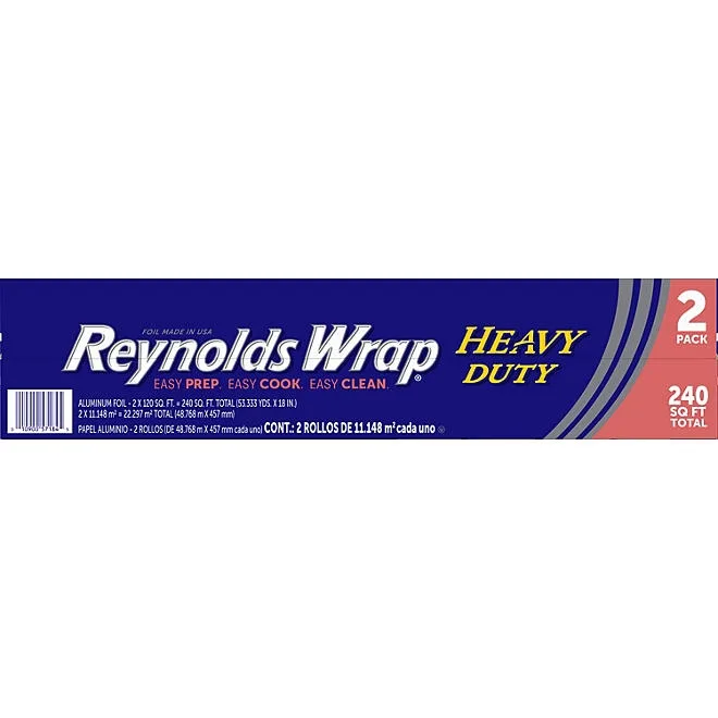 Reynolds Wrap Heavy Duty 18" Aluminum Foil, 120 sq. ft., 2 pk. 2