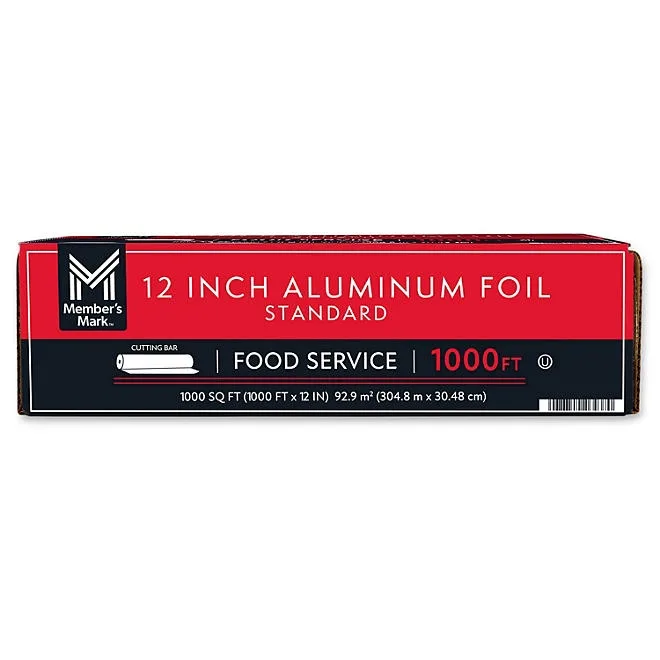 Member's Mark Foodservice Aluminum Foil 12 in. x 1000 ft., 1,000 ft. 2