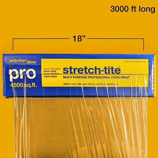 stretch-tite Pro Multi-Purpose Professional 18" Food Wrap, 4500 sq. ft. 3