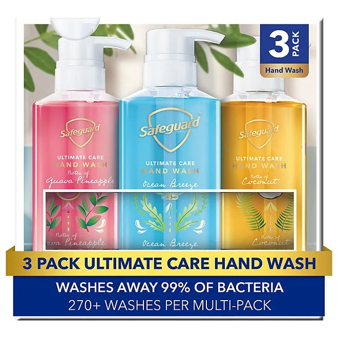 Safeguard Ultimate Care Hand Wash, Variety Pack, 15.5 fl. oz., 3 pk. 2
