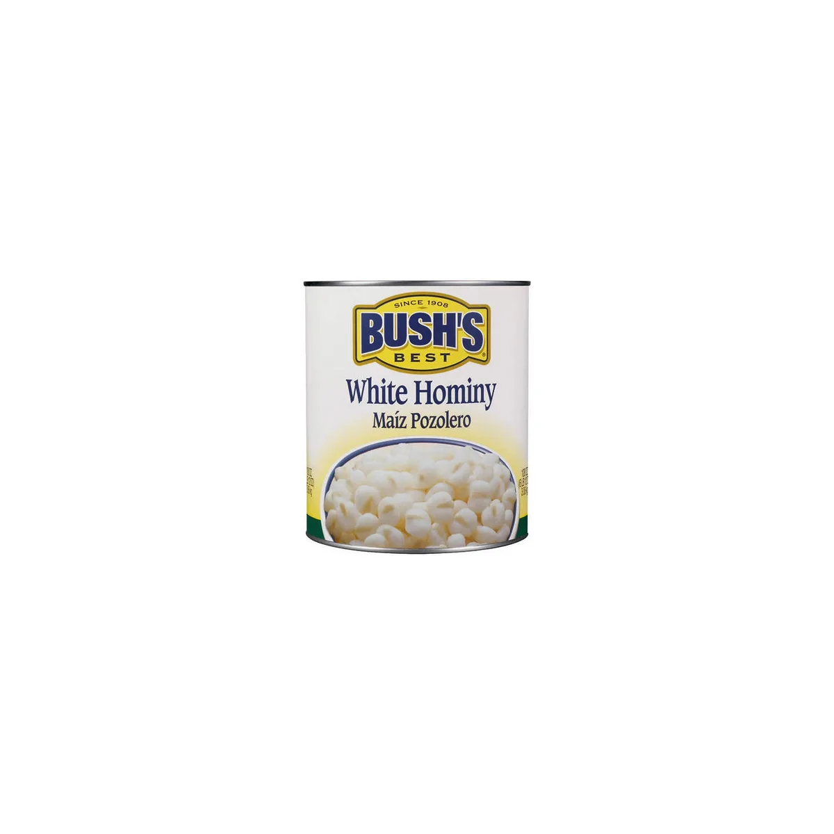 Bush's Best White Hominy, 108 oz.