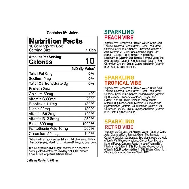Celsius Live Fit Sparkling Vibe Variety Pack 12 fl. oz., 18 pk. 3