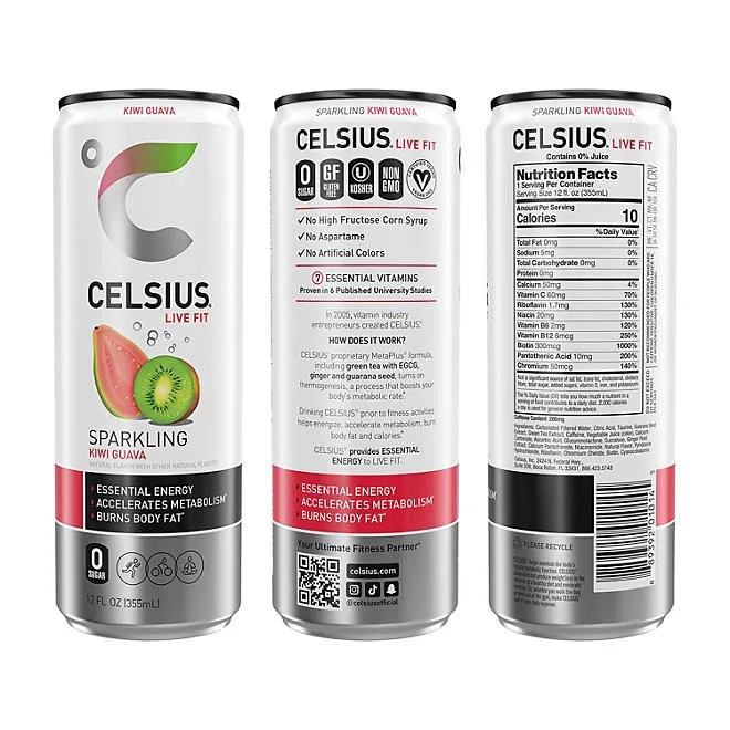Celsius Sparkling Core Variety Pack, 12 fl. oz., 18 pk. 5