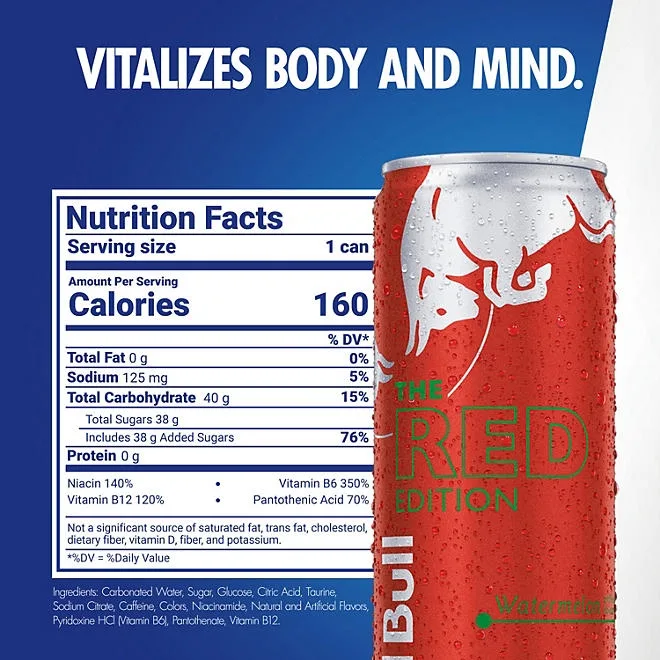 Red Bull Energy Drink, Watermelon 12 fl. oz., 24 pk. 3