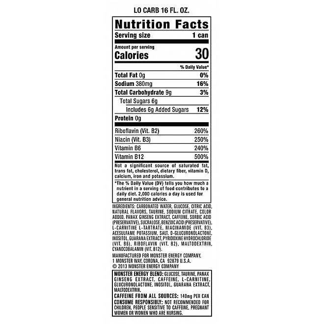Monster Energy Lo-Carb 16 fl. oz., 24 pk. 3