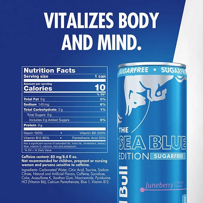 Red Bull Sugar Free Sea Blu Edition 8.4 fl. oz., 24 pk. 3