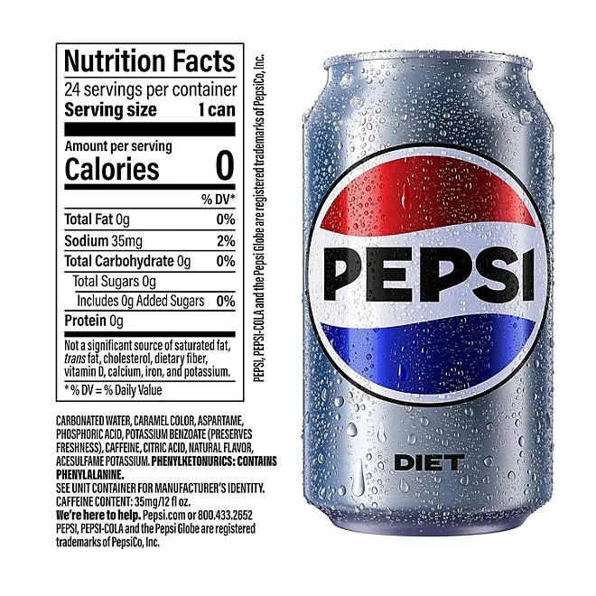 Diet Pepsi Cola 12 fl. oz., 30 pk. 3