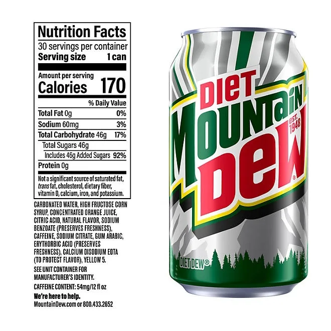 Diet Mountain Dew 12 fl. oz., 30 pk. 3