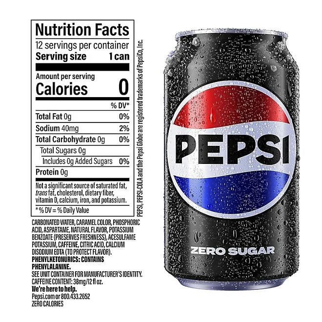 Pepsi Zero Sugar 12 fl. oz., 30 pk. 3