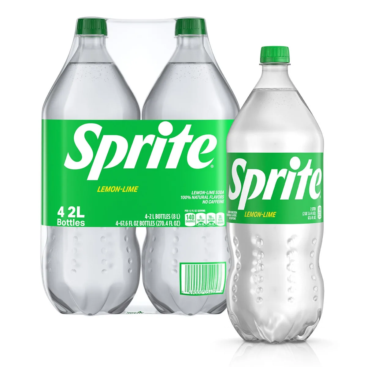 Sprite Lemon Lime Soda Soft Drinks, 2 L., 4 pk.