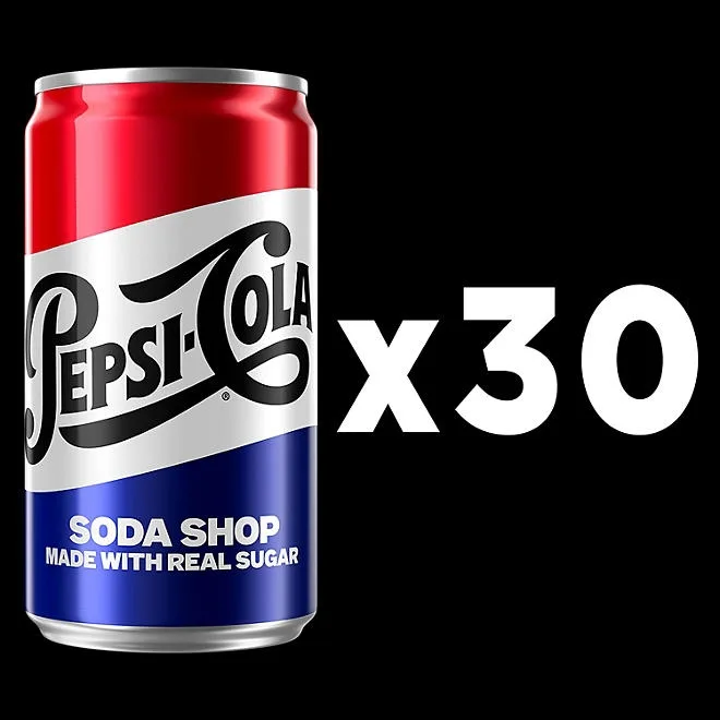 Pepsi Soda Shop Made With Real Sugar Mini Cans, 7.5 fl. oz., 30 pk. 4