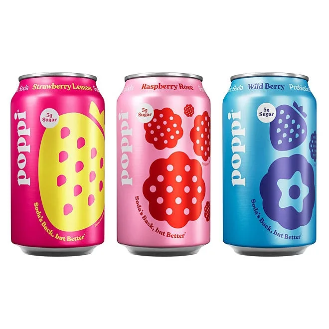 poppi Prebiotic Soda Tastemakers Variety 12 fl. oz., 15 pk 4