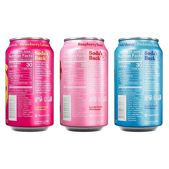 poppi Prebiotic Soda Tastemakers Variety 12 fl. oz., 15 pk 5