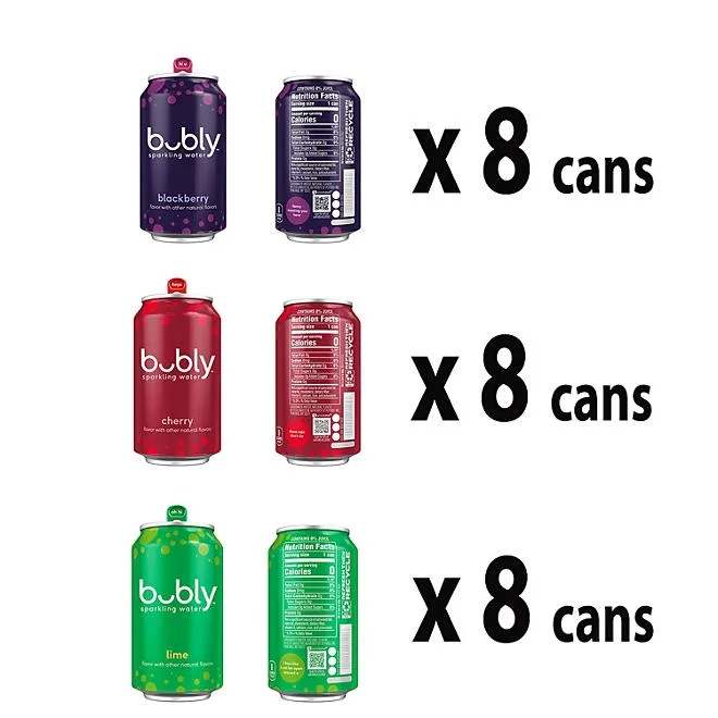 bubly Sparkling Water Variety Pack, 12 fl. oz., 24 pk. 4