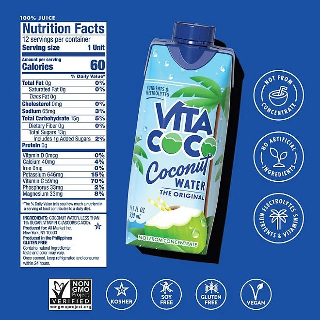 Vita Coco Coconut Water 11.1 fl. oz., 18 pk. 3