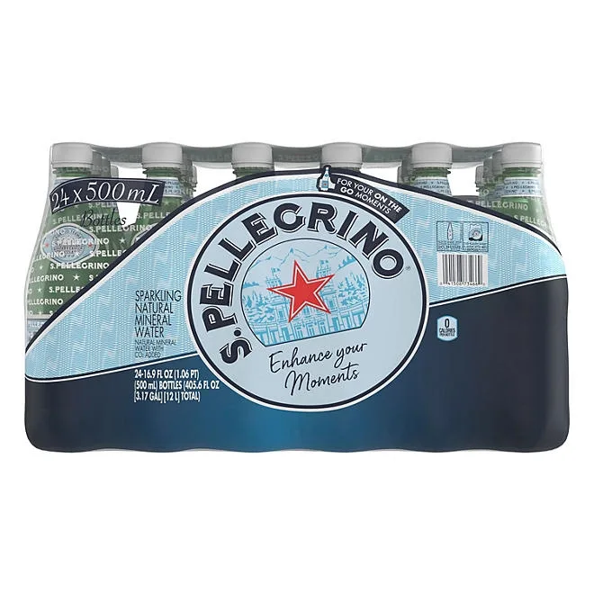 S.Pellegrino Sparkling Natural Mineral Water 16.9 fl. oz., 24 pk. 2