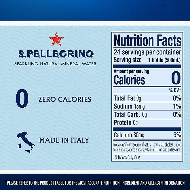 S.Pellegrino Sparkling Natural Mineral Water 16.9 fl. oz., 24 pk. 3