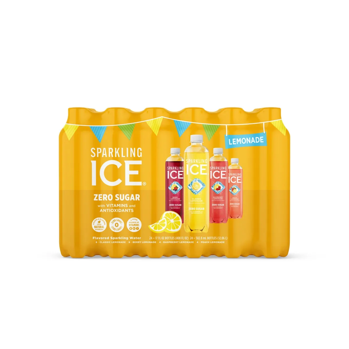 Sparkling Ice Summer Lemonade Variety Pack, 17 fl. oz., 24 pk.