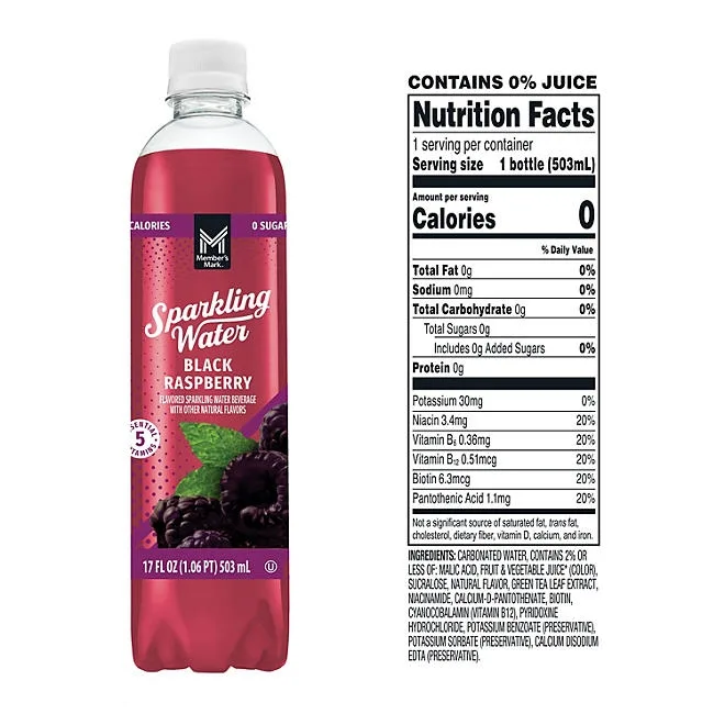 Member's Mark Sparkling Water Variety Pack, 17 fl. oz., 24 pk. 3