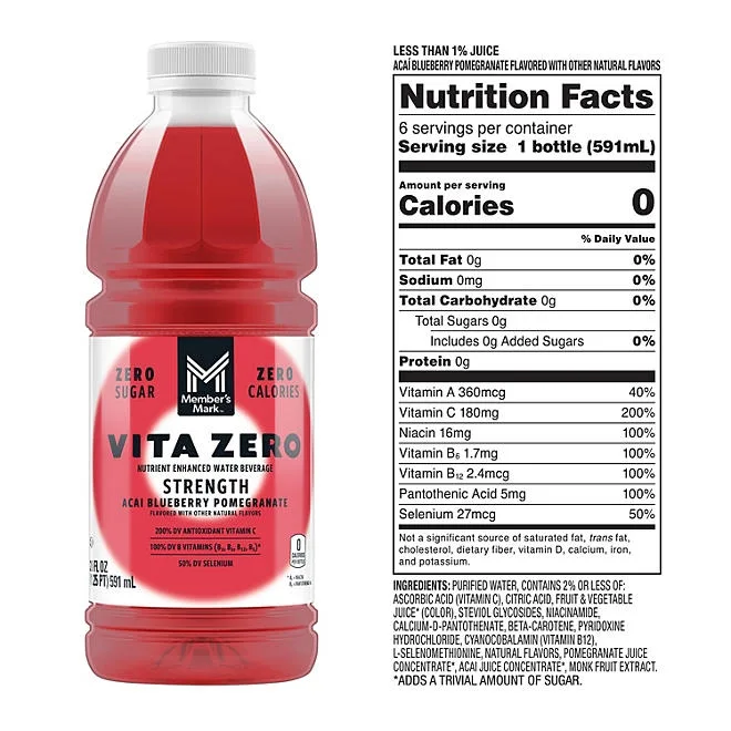 Member's Mark Vita Zero Water Variety Pack 20 fl. oz., 24 pk. 3