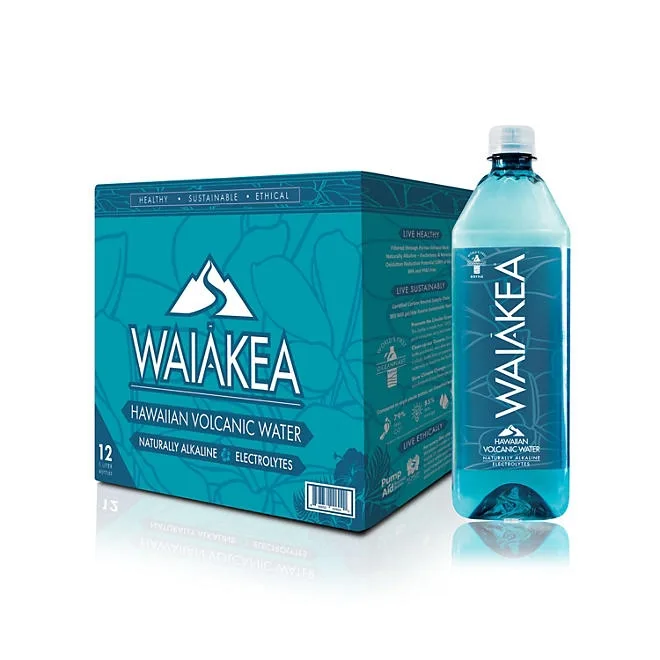 Waiakea Hawaiian Volcanic Water 1 L., 12 pk. 2