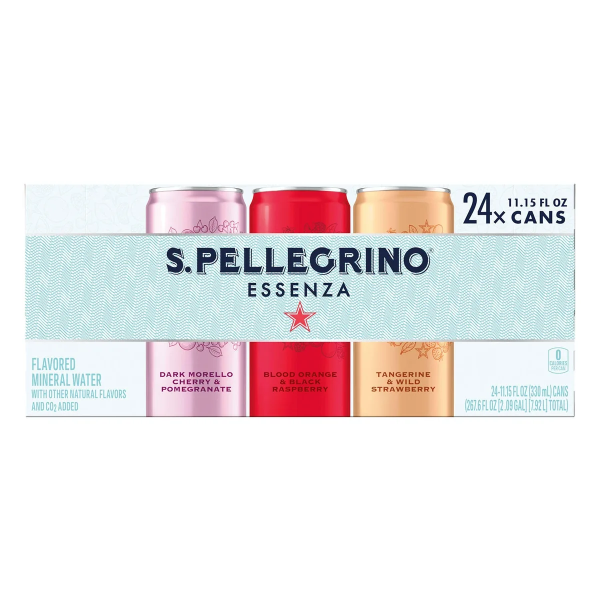 S.Pellegrino Essenza Flavored Mineral Water Variety Pack, 11.15 fl. oz., 24 pk.