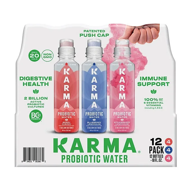Karma Probiotic Water Variety Pack 18 oz., 12 pk. 2