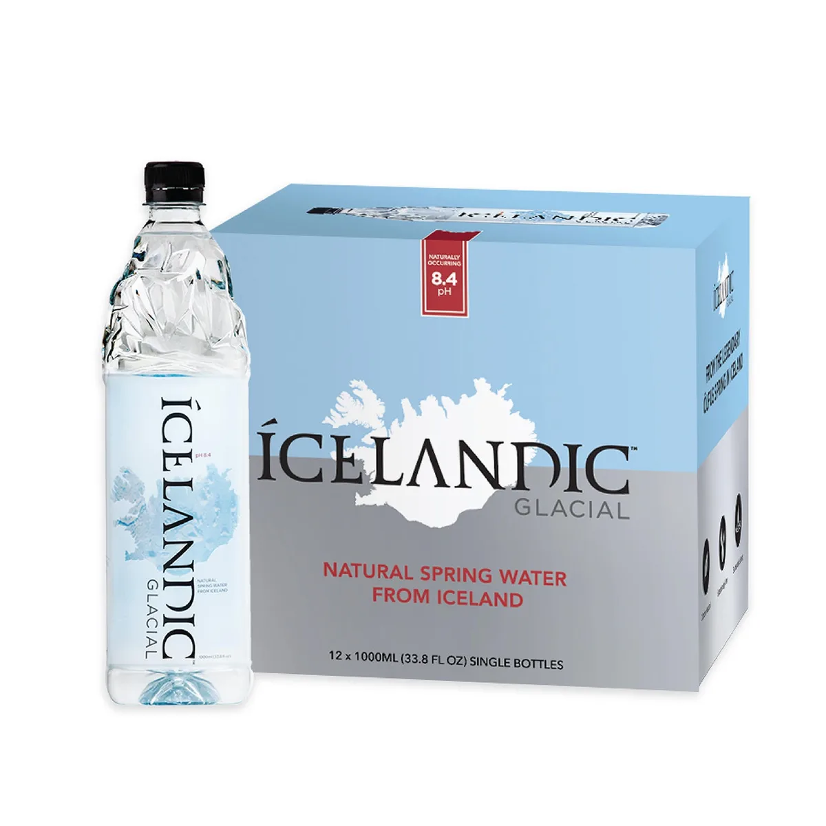 Icelandic Glacial Natural Spring Alkaline Water 33.81 fl. oz., 12 Pk.