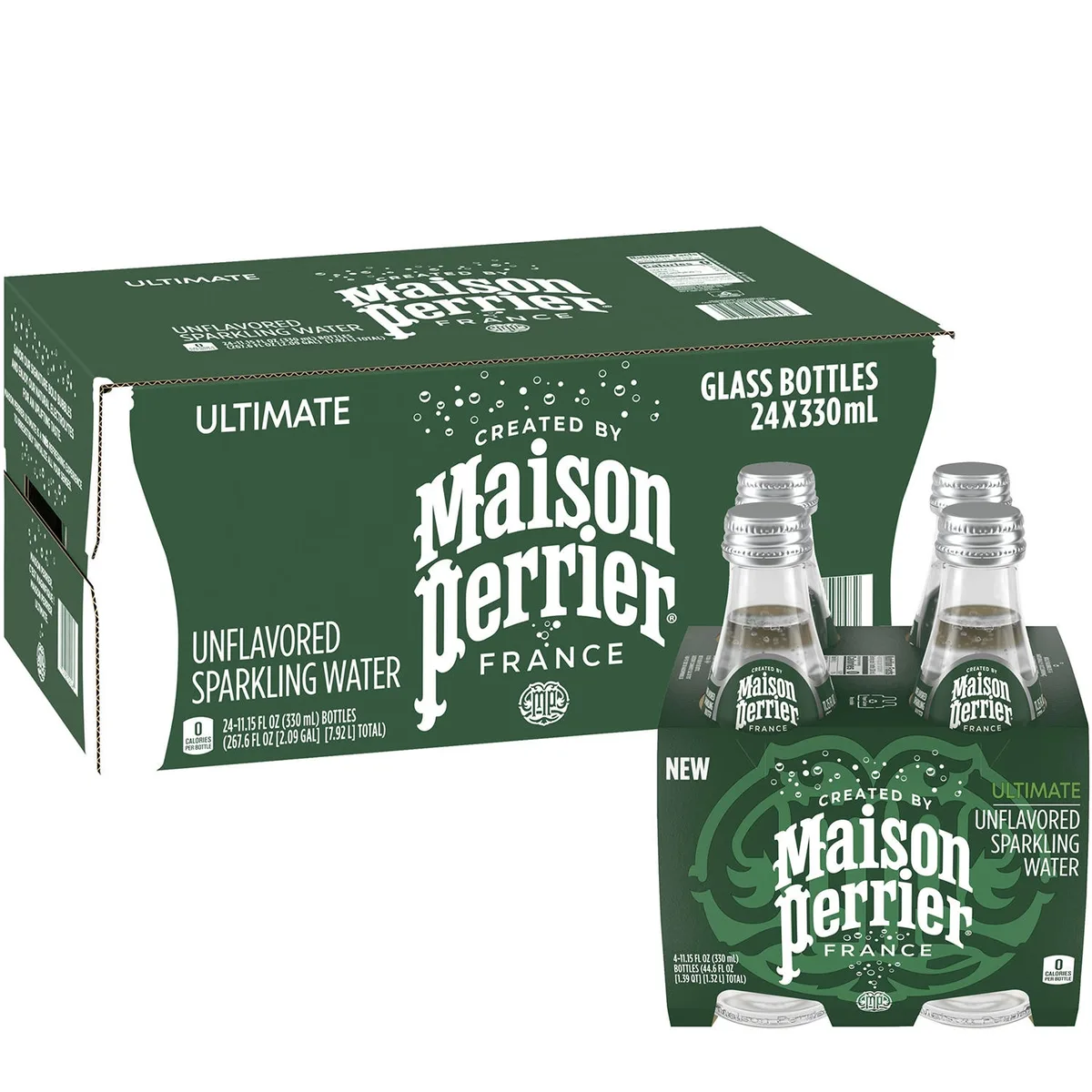 Maison Perrier Unflavored Sparkling Water, 11.15 fl. oz., 24 pk.