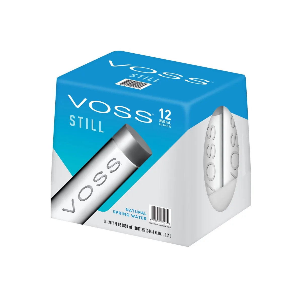Voss Still Bottled Water 850 ml, 12 pk.
